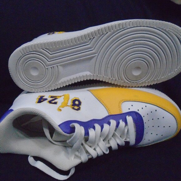 Kobe Bryant Los Angeles Lakers Purple and Gold Leather Shoes Sneakers main image 5
